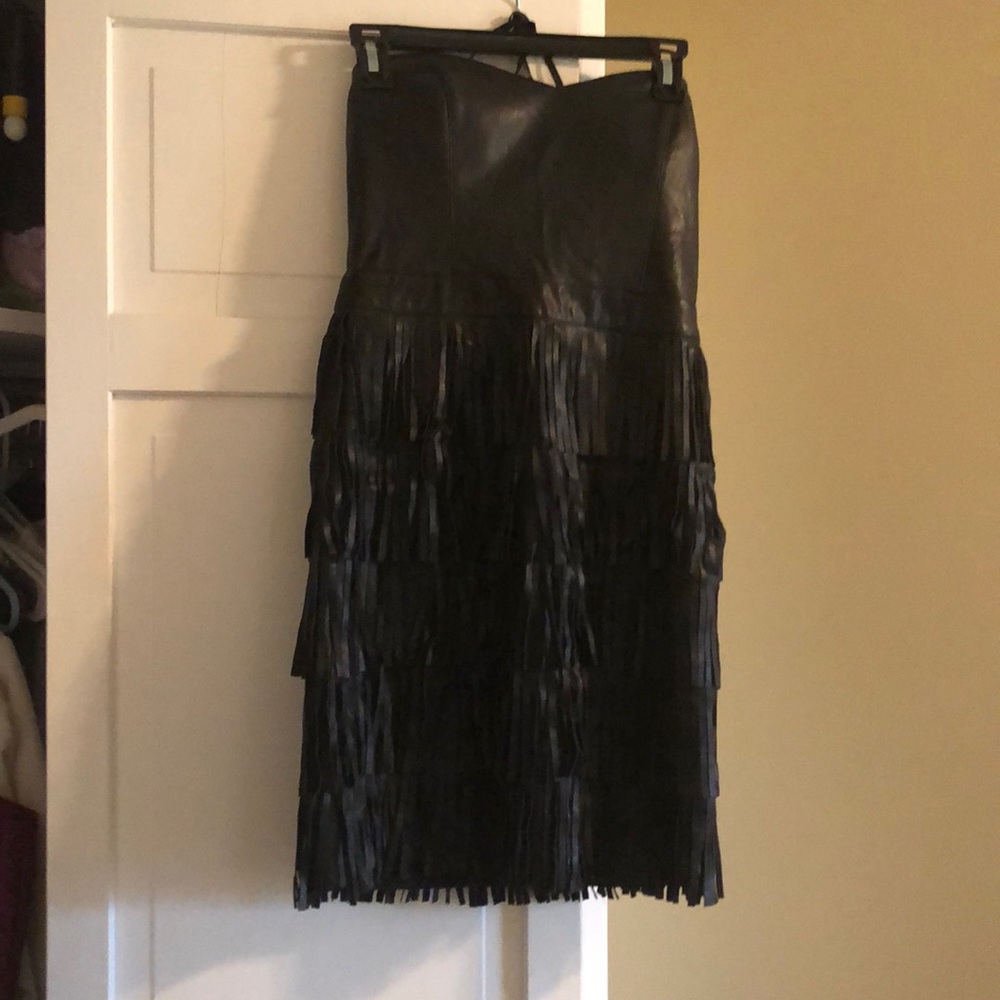Leather dress